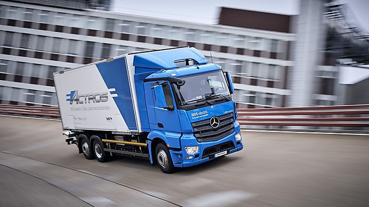 Volledig elektrische vrachtwagen Mercedes vanaf 2018 beschikbaar