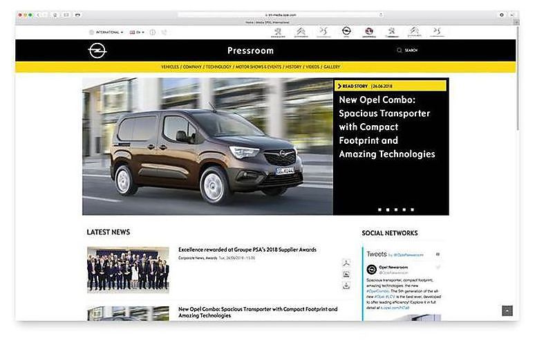 Nouvelle URL site média Opel