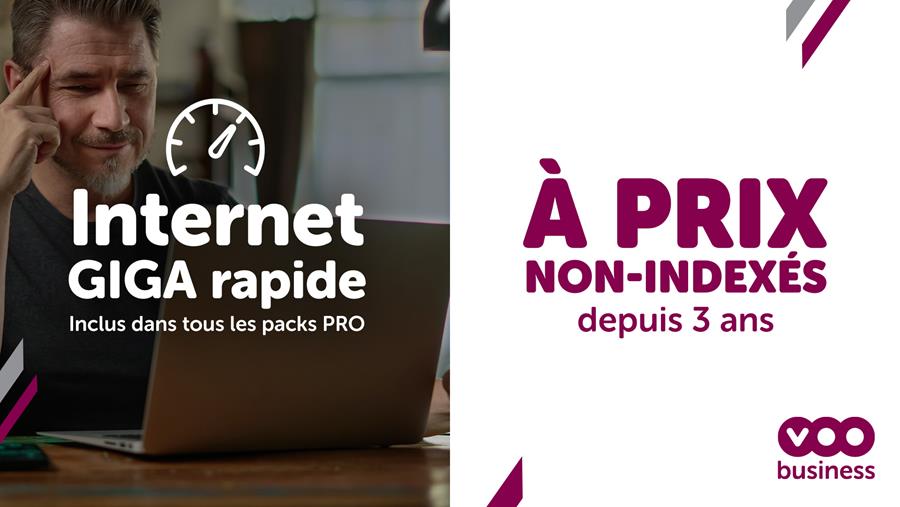 L’internet GIGA rapide dans tous les packs PRO